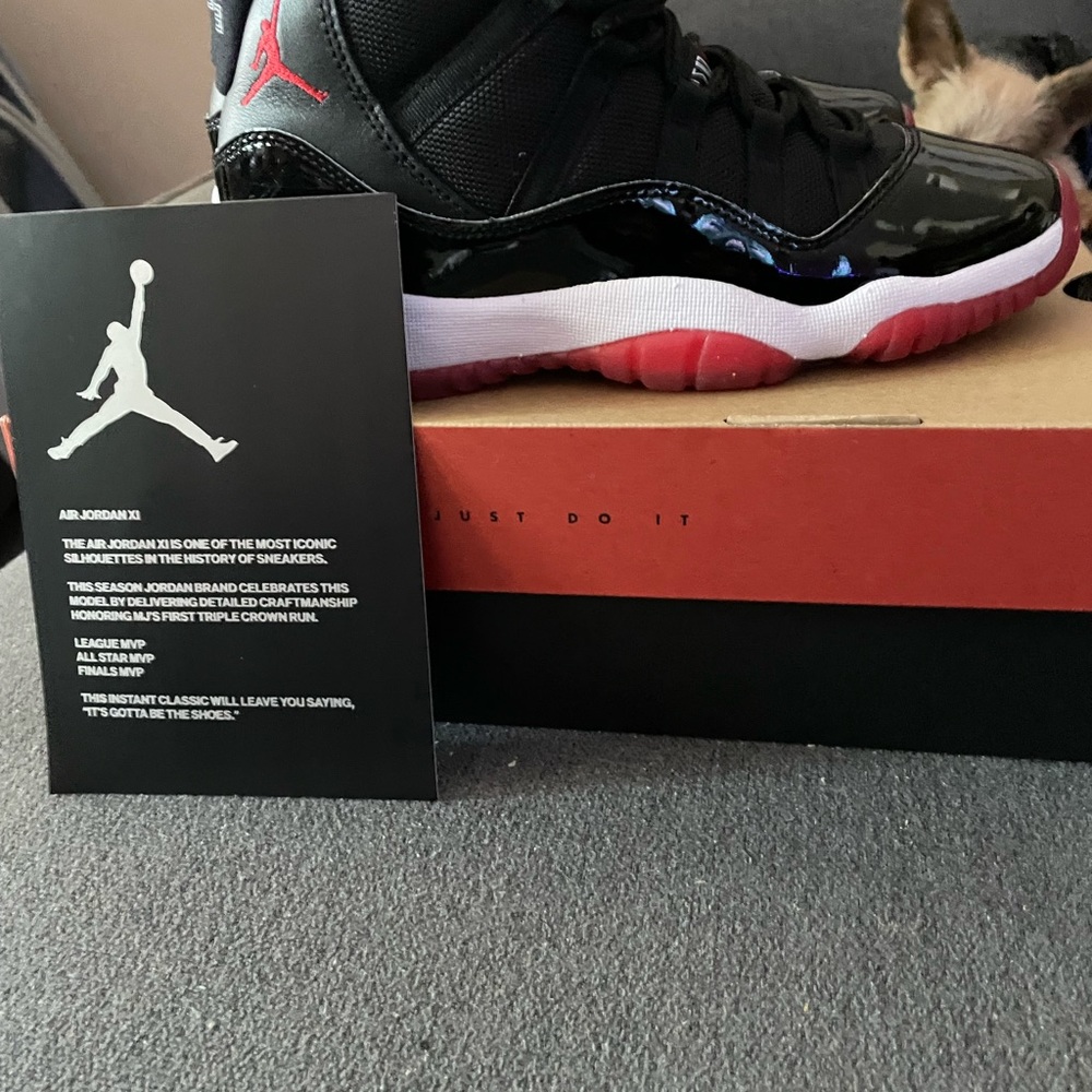 Jordan Breds 11a size 6youth